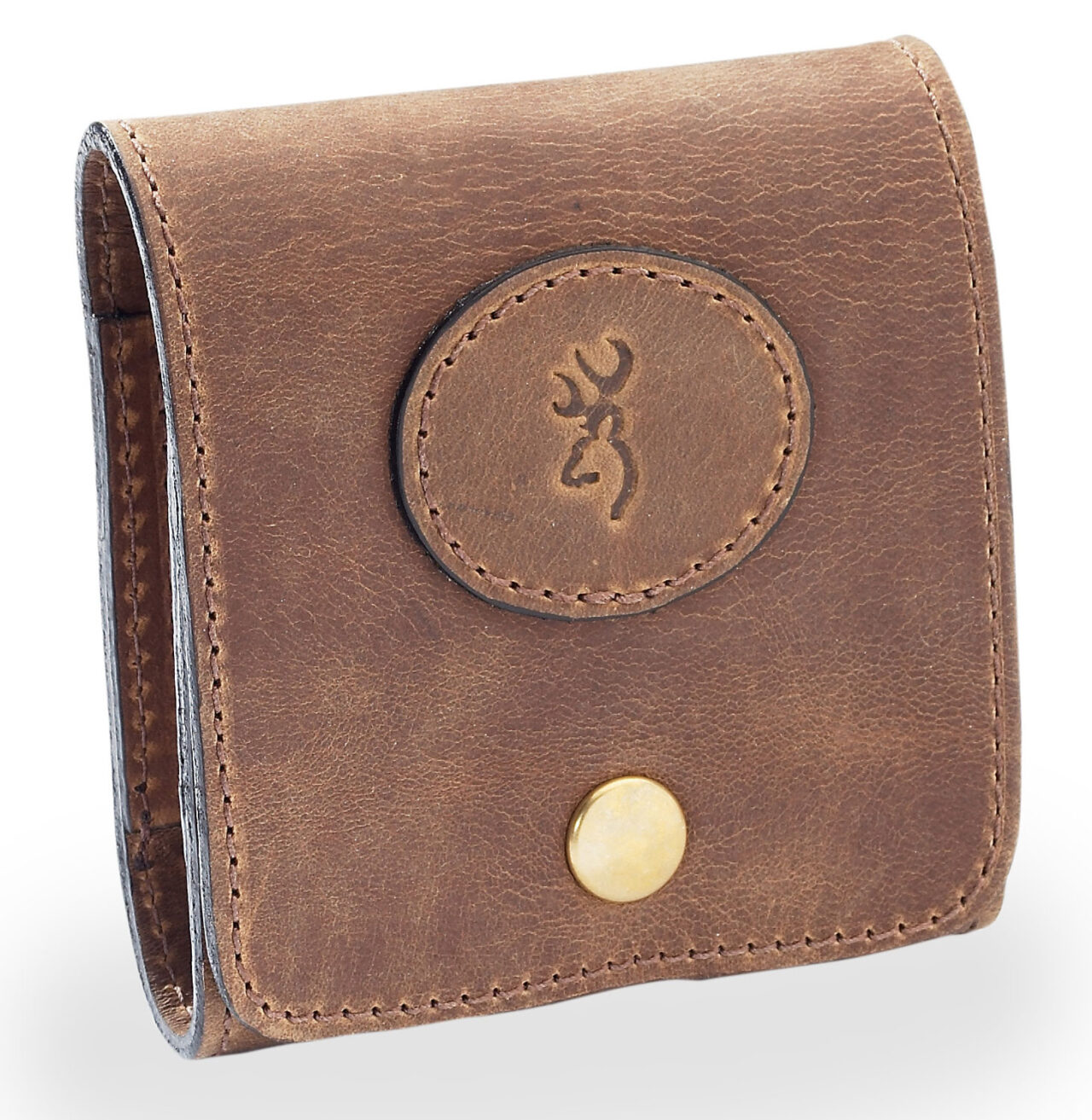Browning 12198 Cartridge Case Crazy Horse Brown Leather Capacity 10rd Rifles Belt Loop Mount