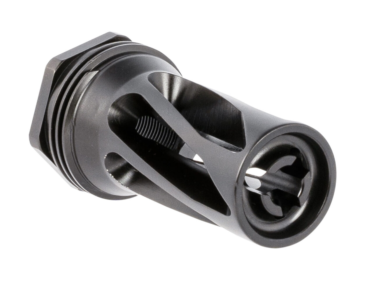 Huxwrx 1677 QD 556 Flash Hider Black with 1/2"-28 tpi Threads, 2.30" OAL & 1.20" Diameter for 5.56x45mm NATO AR-Platform - Image 2