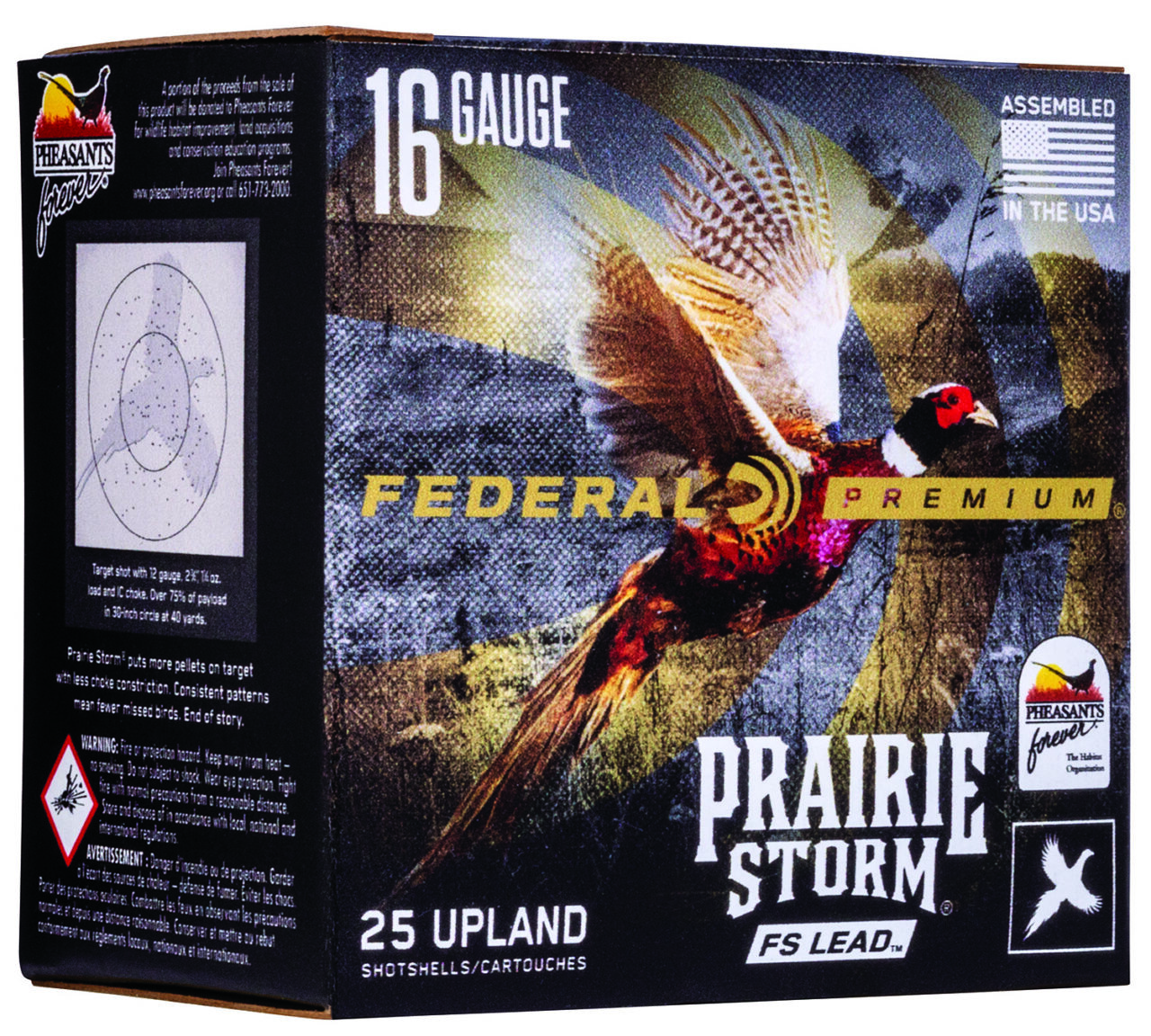 Federal PFX164FS5 Premium Prairie Storm FS 16 Gauge 2.75" 1 1/8 oz 5 Shot 25 Per Box/10 Cs - Image 2