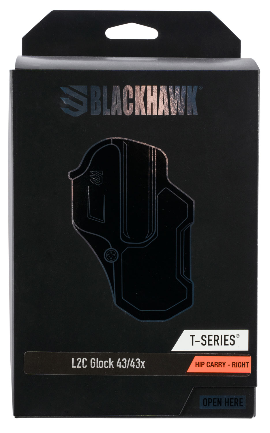 Blackhawk 410776BKR T-Series L2C Non-Light Bearing OWB Black Polymer Belt Slide Compatible w/Glock 48 Right Hand