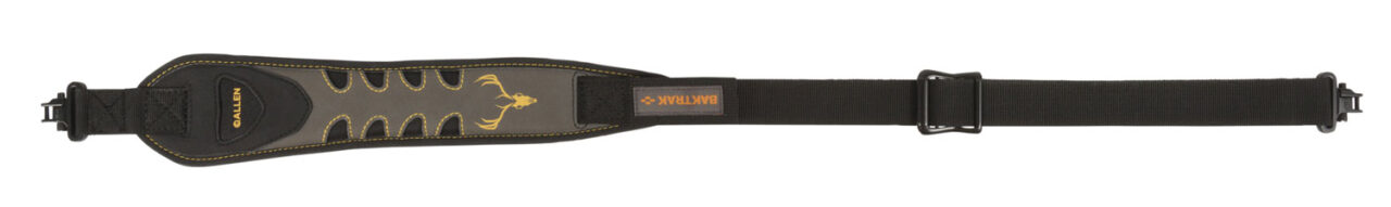 Allen 8357 Aspen Gray Nubuck Leather with BakTrak Back, 28"-35" OAL, 3" W, Adjustable Design, Swivels for Rifles