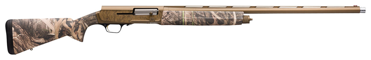Browning 0119002005 A5 Wicked Wing 12 Gauge 26" Barrel 3.5" 4+1, Burnt Bronze Cerakote Barrel, Burnt Bronze Camo Cerakote Receiver, Textured Mossy Oak Shadow Grass Habitat Synthetic Stock With Closed Radius Pistol Grip
