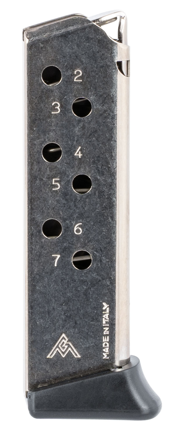 Mec-Gar MGWPPKSFRN Standard Nickel Detachable with Finger Rest 7rd 380 ACP for Walther PPK/S