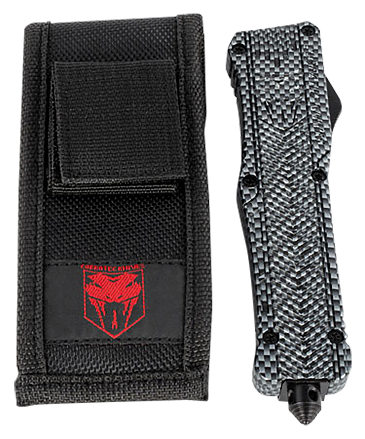 CobraTec Knives LCFCTK1LTNS CTK-1 Large 3.75" OTF Tanto Plain D2 Steel Blade/Carbon Fiber Aluminum Handle Features Glass Breaker Includes Pocket Clip - Image 3