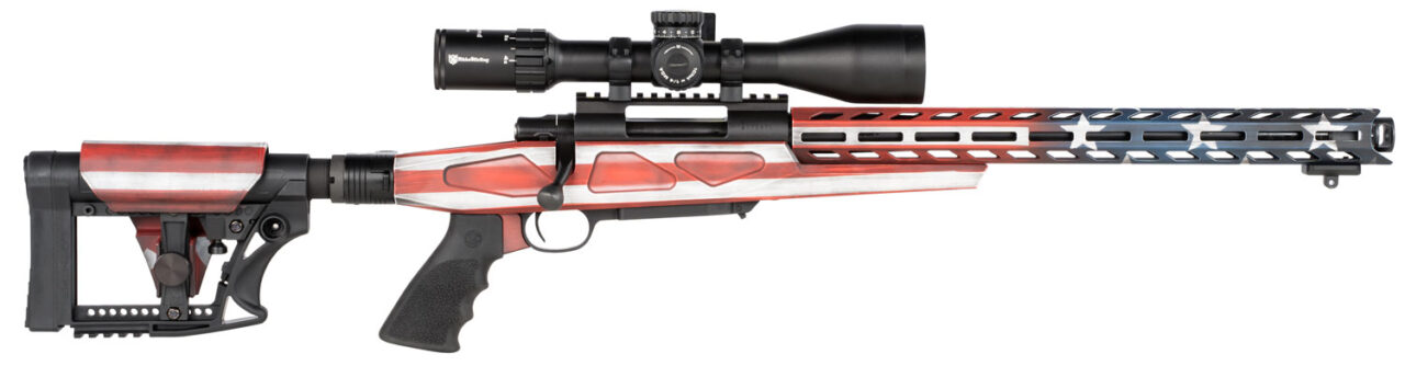 Howa HFLG30816 M1500 APC Chassis Gen2 308 Win 16.25" 10+1 American Flag Cerakote Rec American Flag 6 Position Luth-AR MBA-4 with Aluminum Chassis Stock Black Polymer Grip Right Hand