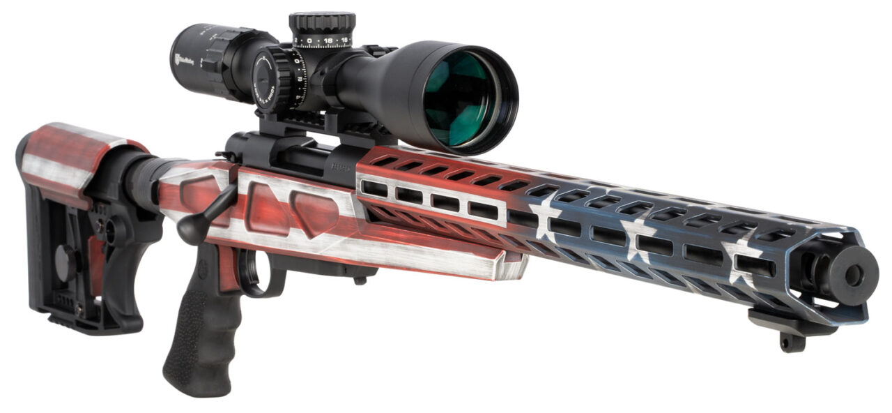 Howa HFLG30816 M1500 APC Chassis Gen2 308 Win 16.25" 10+1 American Flag Cerakote Rec American Flag 6 Position Luth-AR MBA-4 with Aluminum Chassis Stock Black Polymer Grip Right Hand - Image 3