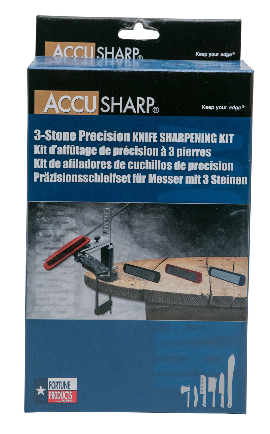 AccuSharp 060C 3-Stone Precision Set Coarse/Medium/Fine Diamond, Alumina, Ceramic Sharpener Multi Color - Image 3