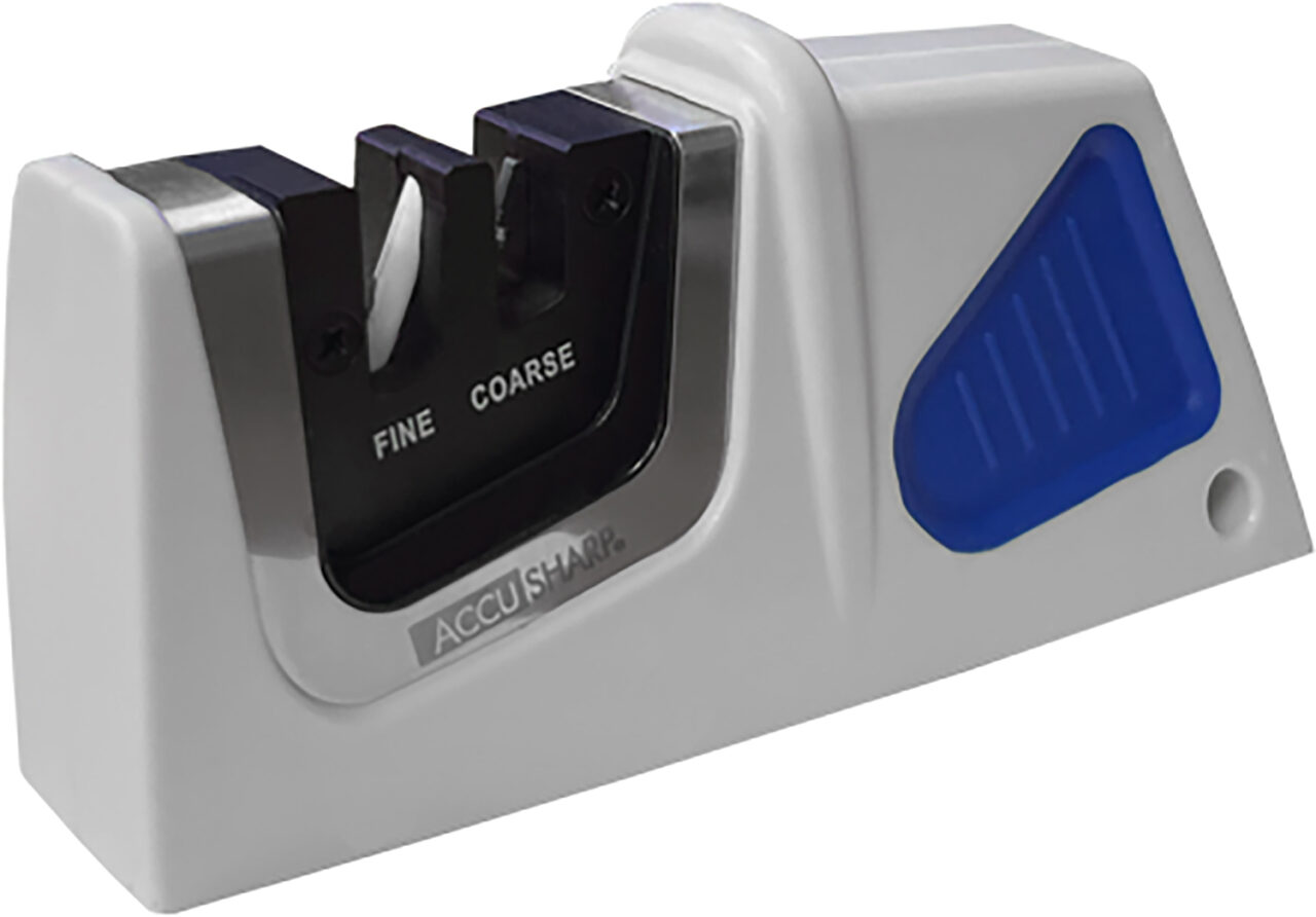 AccuSharp 080C Pull-Through Sharpener Fine Diamond Tungsten Carbine Sharpener Plastic Handle Blue/White - Image 2