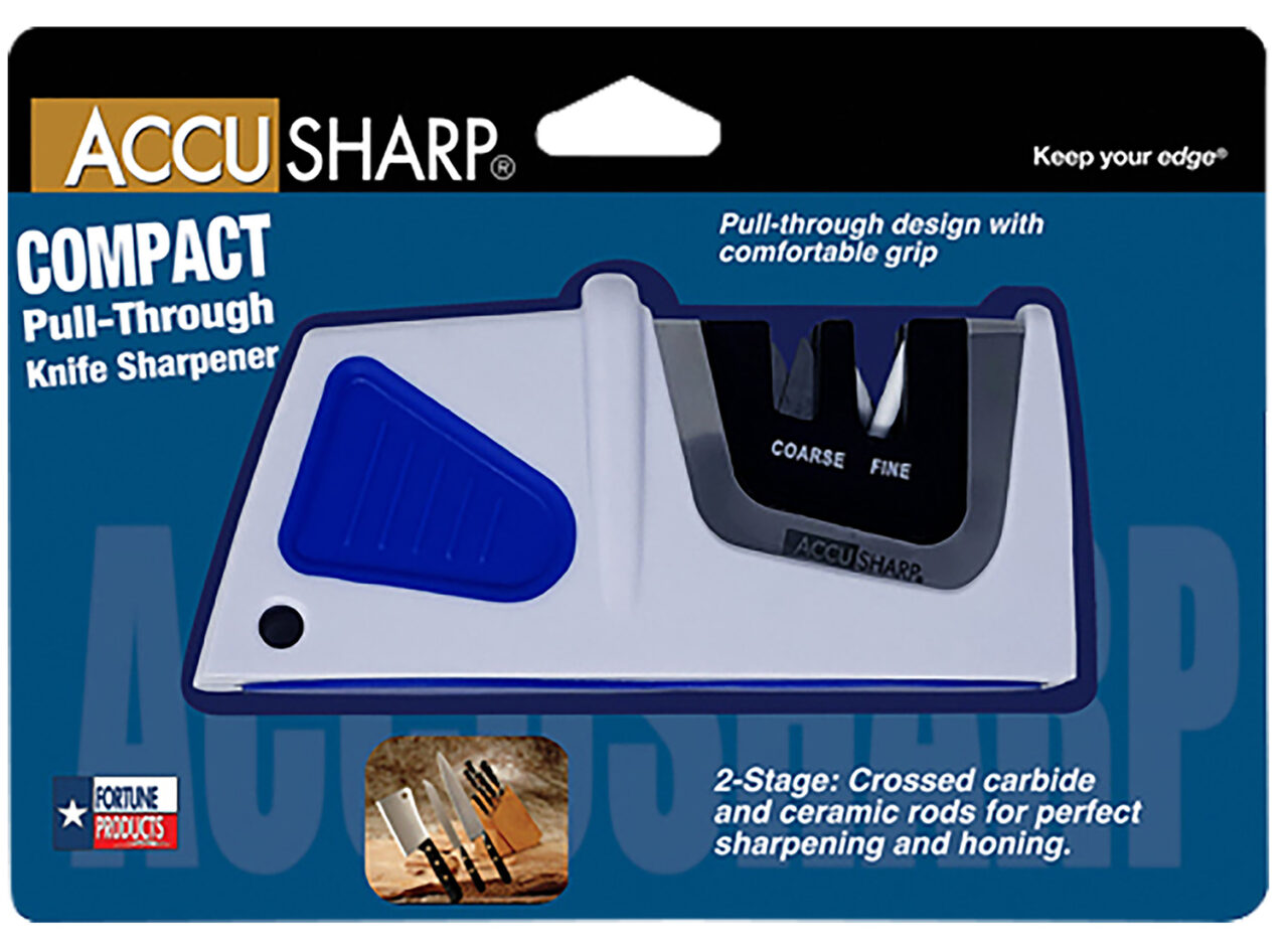 AccuSharp 080C Pull-Through Sharpener Fine Diamond Tungsten Carbine Sharpener Plastic Handle Blue/White - Image 3