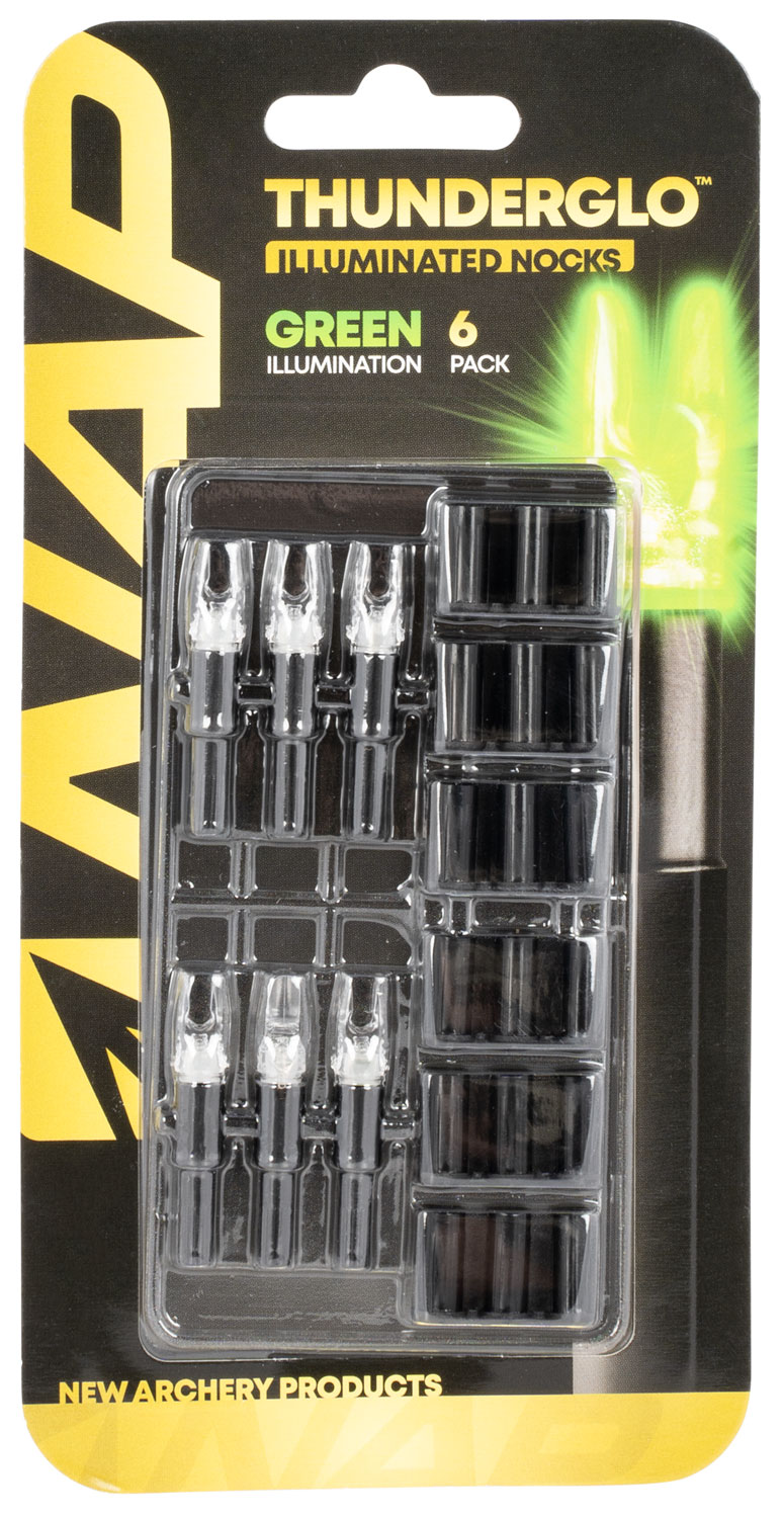NAP NAPILLNGR Thunderglo Illuminated Nock Green Polycarbonate/Aluminum 6 Per Pack