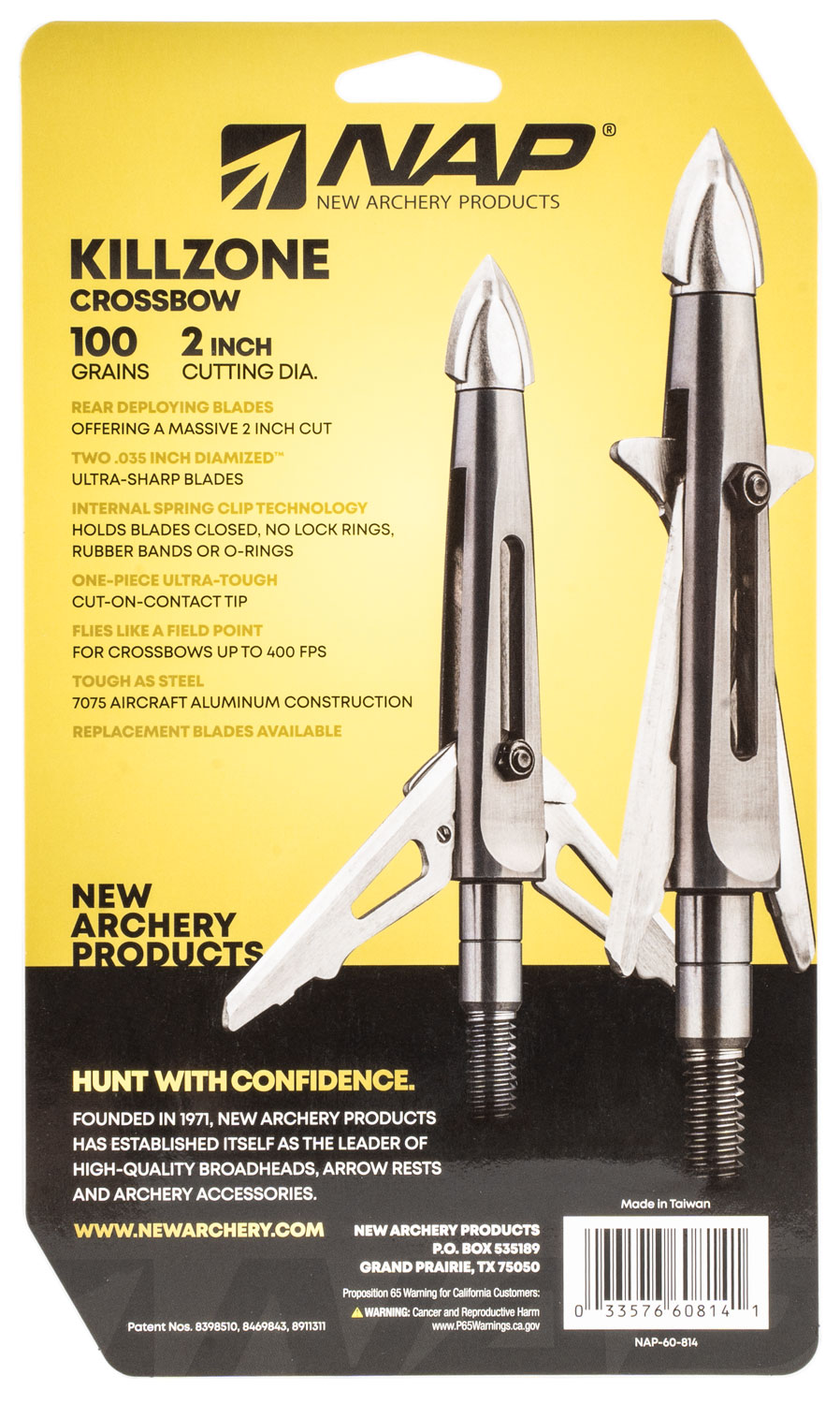 NAP NAP60814 Killzone Broadhead 100 GR 3 Pack - Image 2