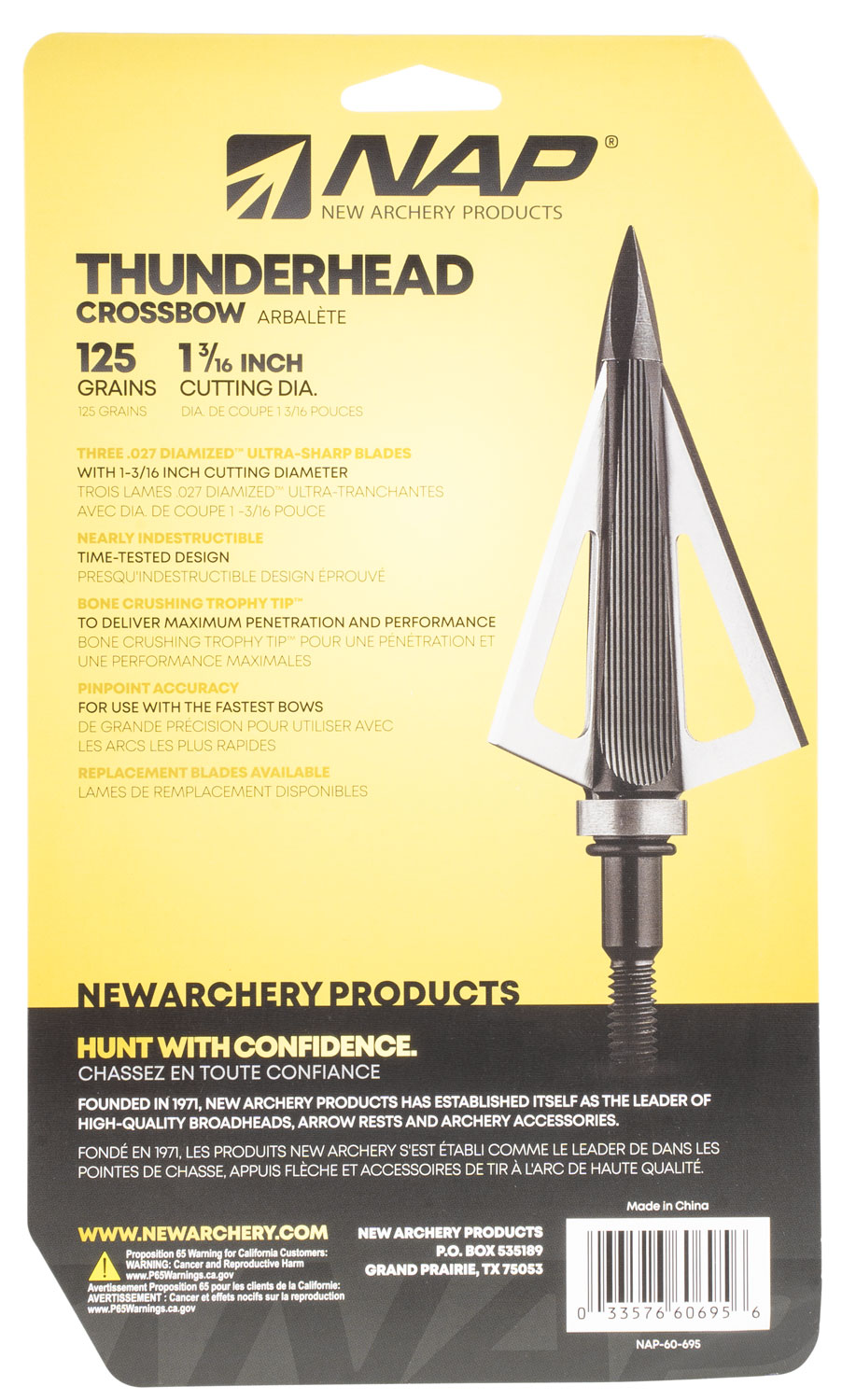 NAP NAP60695 Thunderhead Broadhead 125 GR 5 Pack - Image 2