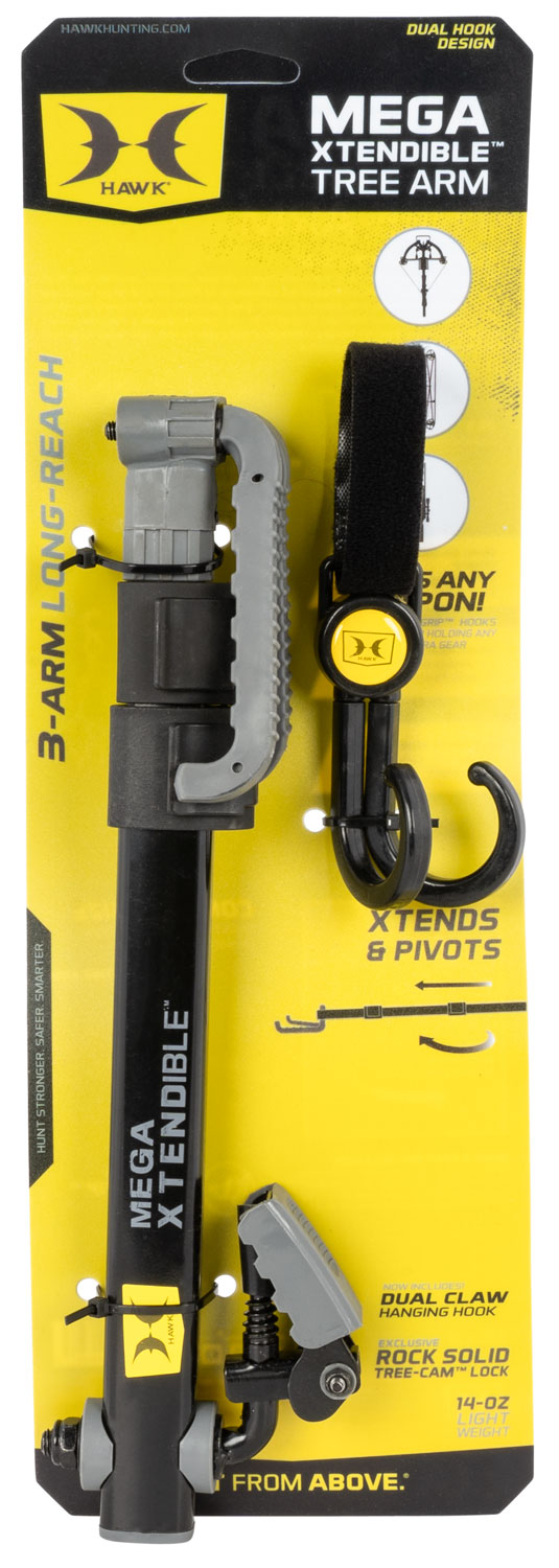 Hawk HWKHA3021 Mega Xtendible Tree Arm Black Aluminum 12"-25.5"