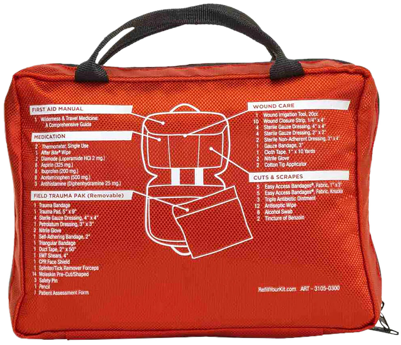 Adventure Medical Kits 01050300 Sportsman 300 Medical Kit Treats Injuries/Illnesses Waterproof Red - Image 3