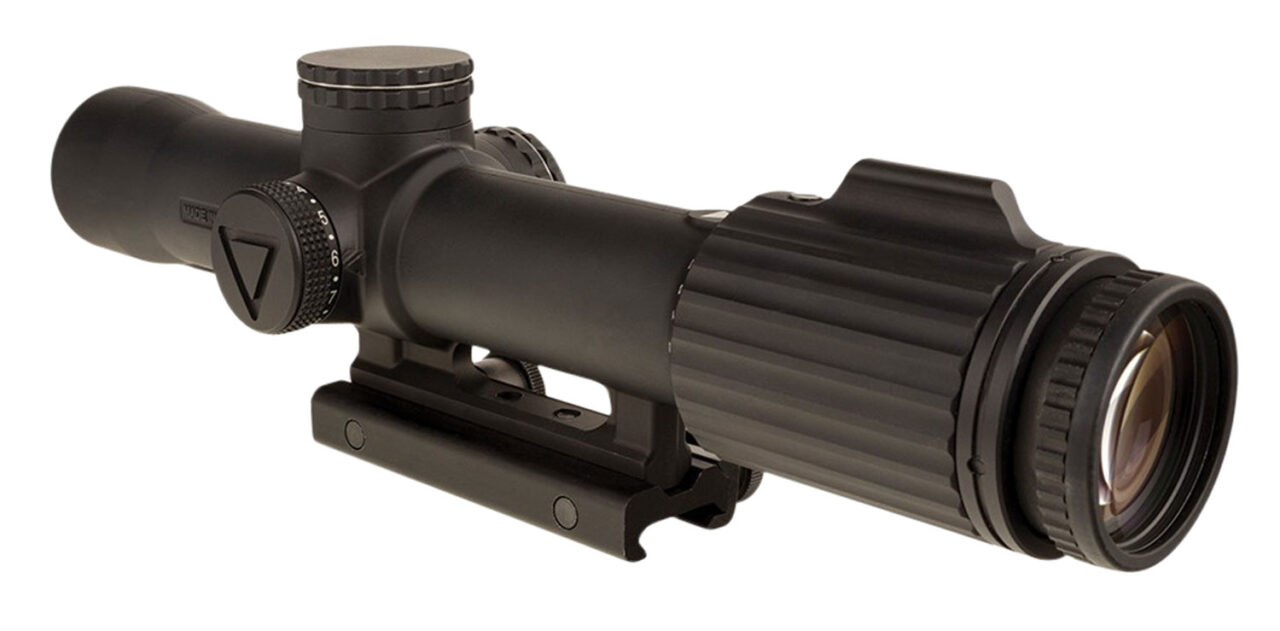 Trijicon 2400003 VCOG 1-8x 28mm Obj 109.20-13.10 ft @ 100 yds FOV Matte Black Finish LED Illuminated Red Segmented Circle w/Crosshair MRAD Dot - Image 3