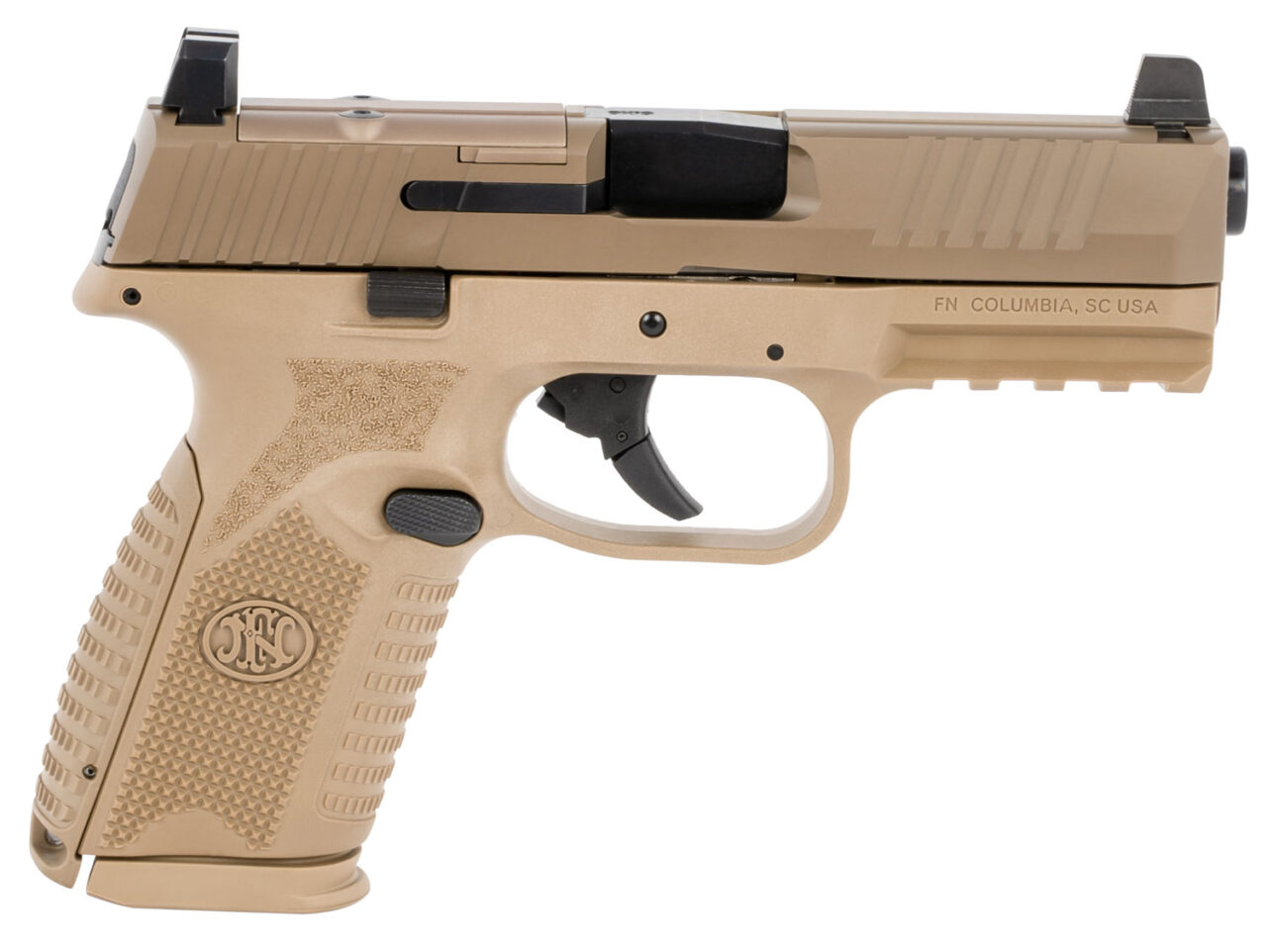 FN 66100741 509 Midsize MRD 9mm Luger 4" Barrel 15+1, Flat Dark Earth Polymer Frame With Mounting Rail, Optic Cut FDE Stainless Steel Slide, No Manual Safety, Optics Ready