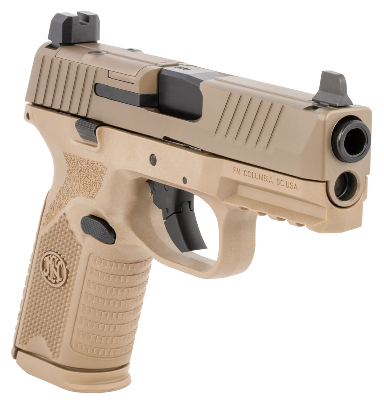 FN 66100741 509 Midsize MRD 9mm Luger 4" Barrel 15+1, Flat Dark Earth Polymer Frame With Mounting Rail, Optic Cut FDE Stainless Steel Slide, No Manual Safety, Optics Ready - Image 3