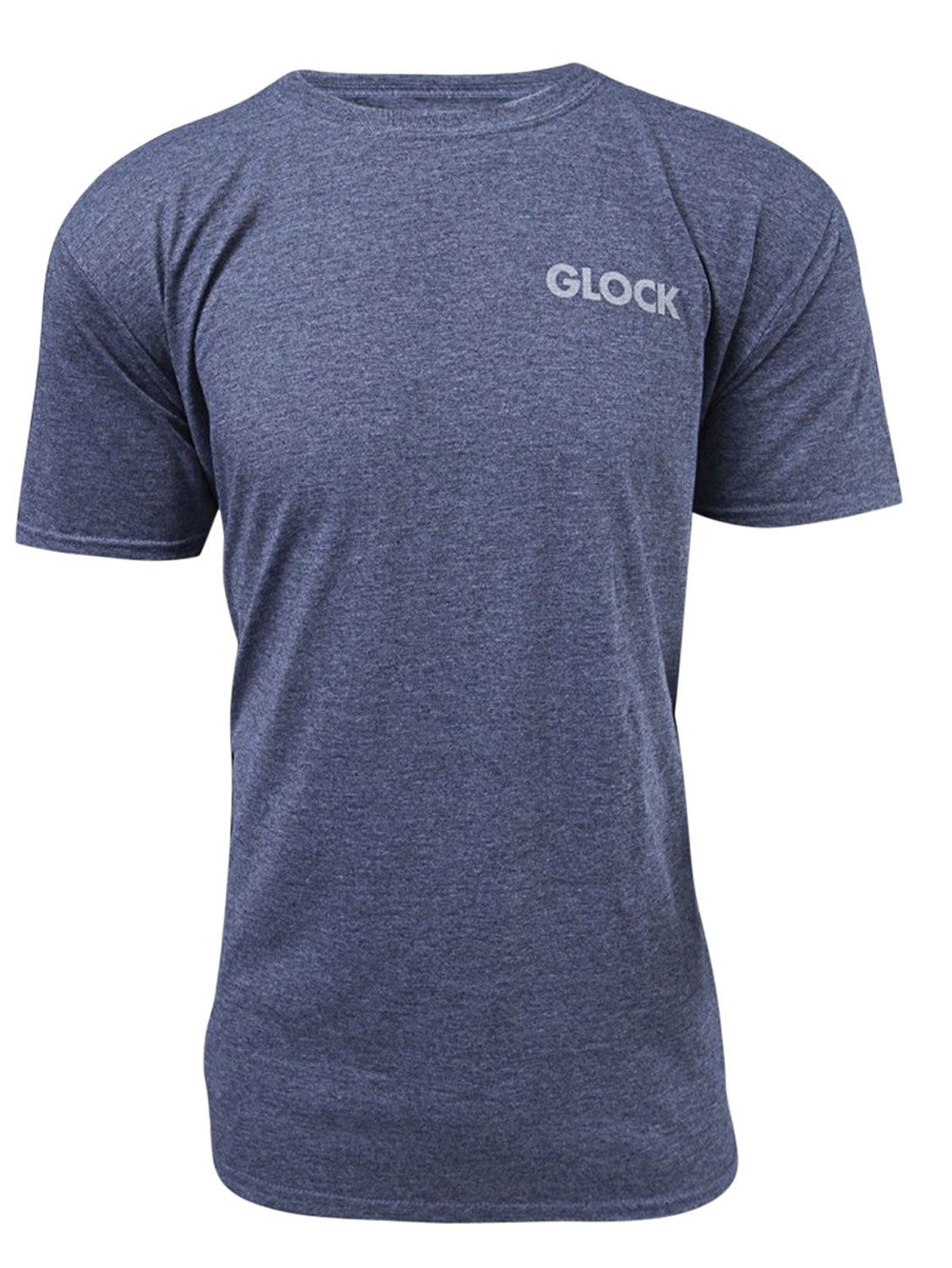 Glock AA75158 Pistol Flag Heather Navy Cotton/Polyester Short Sleeve XL Semi-Fitted