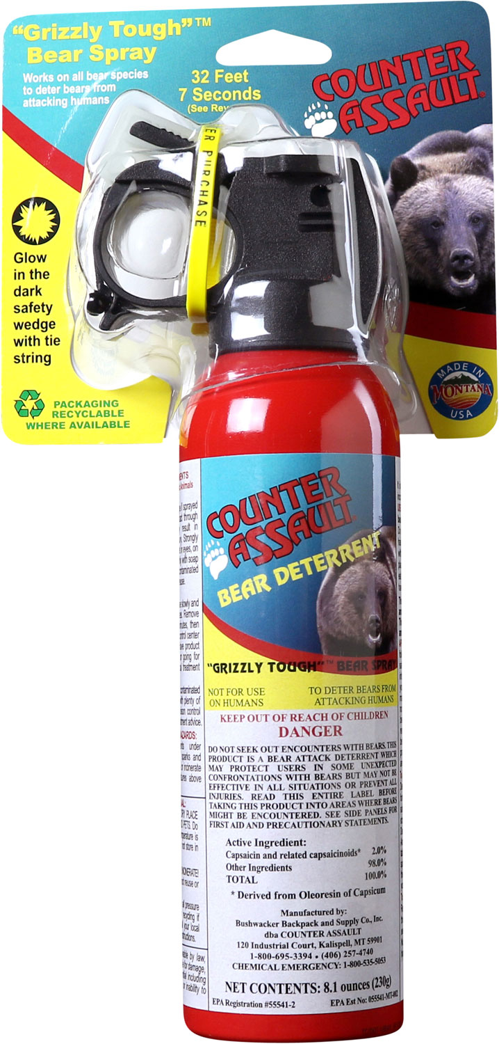 Counter Assault 15067024 Bear Spray Capsaicin Range 32 ft-7 Seconds 8.10 oz