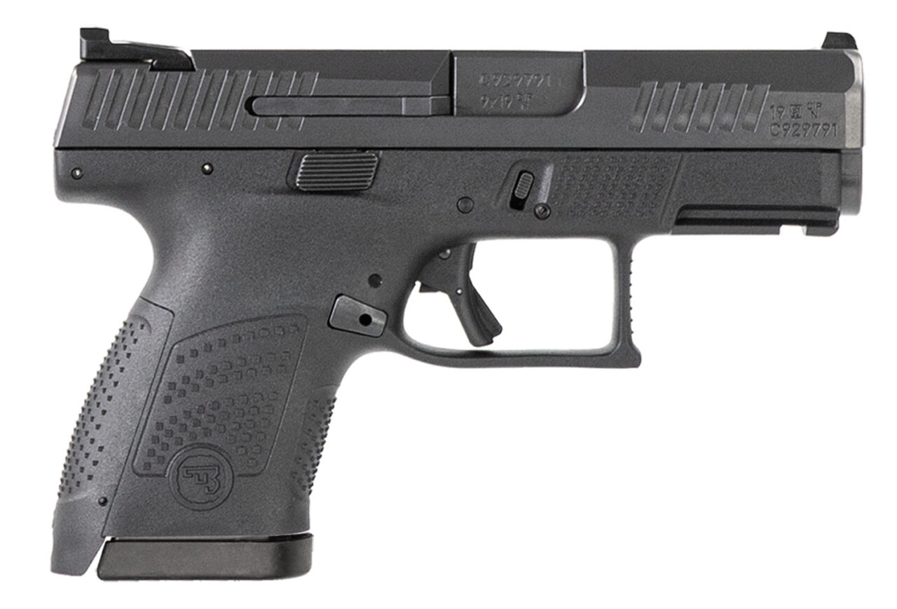 CZ-USA 01560 P-10 S 9mm Luger 10+1 3.50" Black Nitride Inside Railed Slide, Black Polymer Frame w/Picatinny Rail, Serrated Trigger Guard & Reversible Mag Release. Black Interchangeable Backstrap Grips