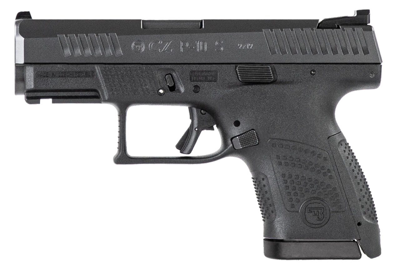 CZ-USA 91560 P-10 S 9mm Luger 12+1 3.50" Black Nitride Inside Railed Slide, Black Polymer Frame w/Picatinny Rail, Serrated Trigger Guard & Reversible Mag Release, Black Interchangeable Backstrap Grips - Image 2