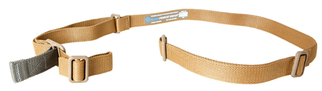 Blue Force Gear VCAS125OACB Vickers Sling made of Coyote Tan Cordura with 54"-64" OAL, 1.25" W, Two-Point Design & Nylon Adjusters for Rifles & Carbine