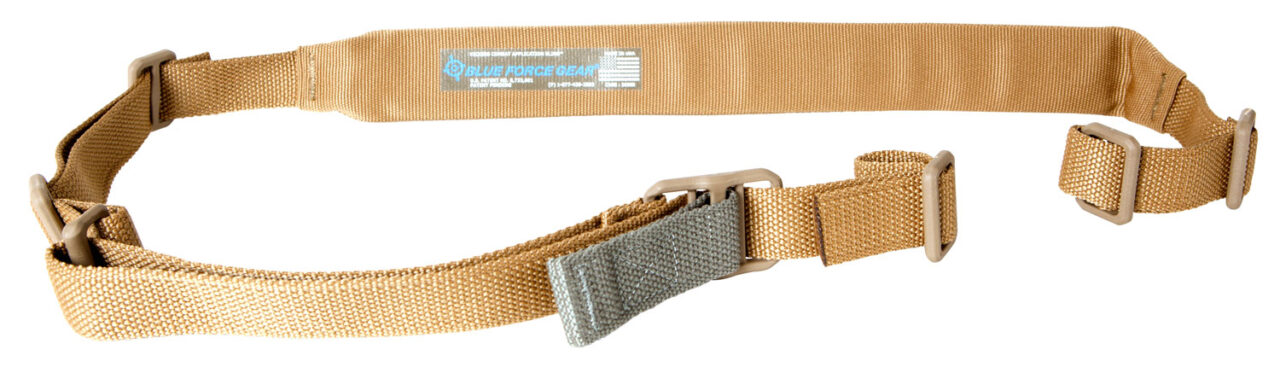 Blue Force Gear VCAS200OACB Vickers Sling made of Coyote Brown Cordura with 57"-67" OAL, 2" W, Padded Design & Nylon Adjusters for Rifles & Carbine