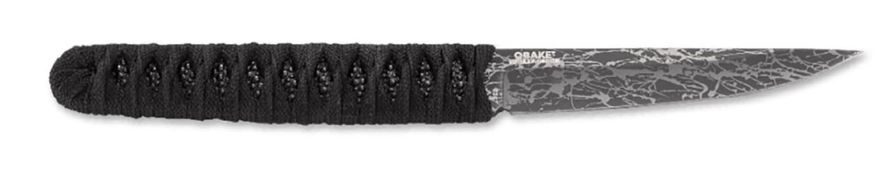 CRKT 2367 Obake 3.64" Fixed Plain Acid Etched Gray TiCN 8Cr14MoV SS Blade/ Black Nylon Cord Wrapped Stainless Steel Handle Includes Sheath - Image 2