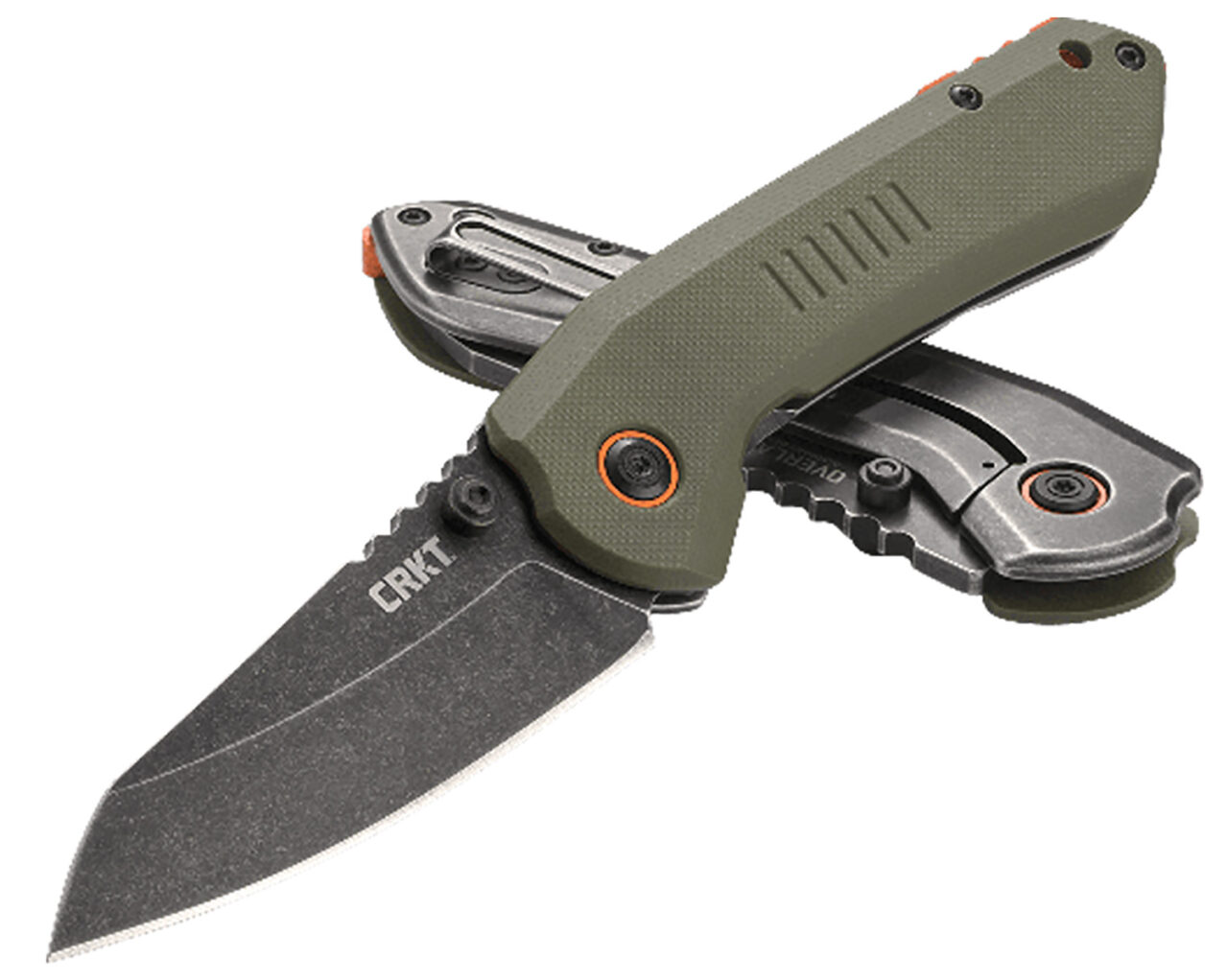 CRKT 6280 Overland 3" Folding Sheepsfoot Plain Stonewashed 8Cr13MoV SS Blade/ Green G10/SS Handle Includes Pocket Clip - Image 3