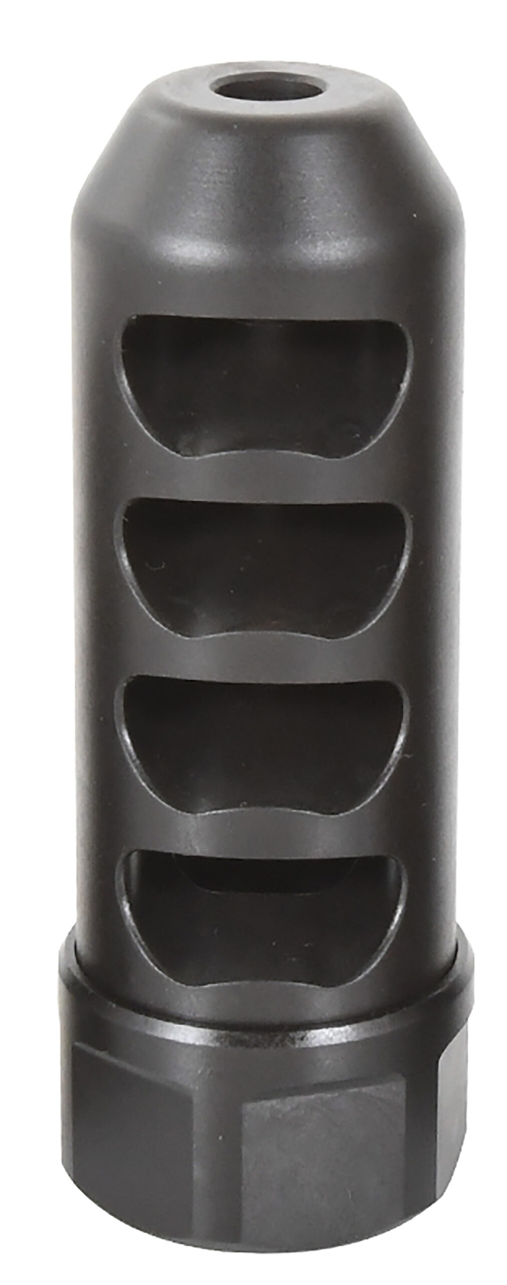 American Precision Arms G2F5838N Gen 2 Fat Bastard Self Timing Brake Black Nitride Stainless Steel with 5/8"-24 tpi Threads, 3.30" OAL & 1.115" Diameter for 338 Cal Rifles