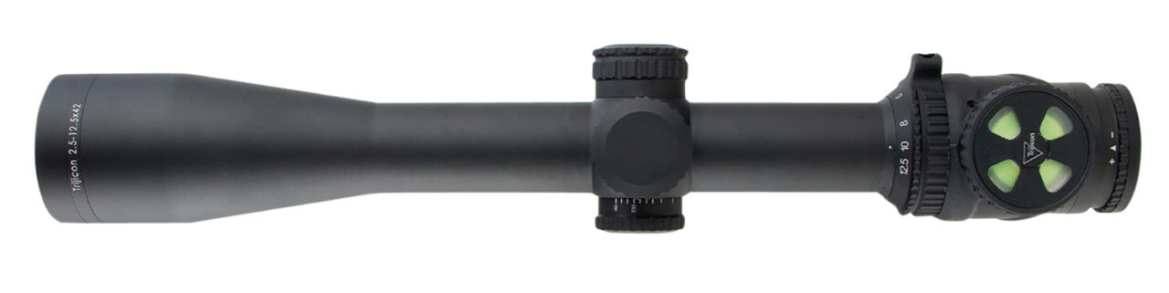 Trijicon 200110 AccuPoint Matte Black 2.5-12.5x 42mm 30mm Tube Illuminated Mil-Dot Crosshair w/Green Dot Reticle - Image 2