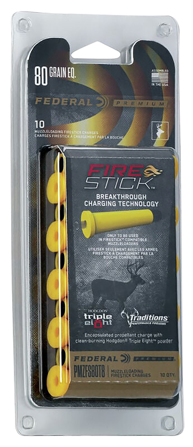 Federal PMZFS80T8 Premium Fire Stick Muzzleloader 50 Cal Caliber 80 gr