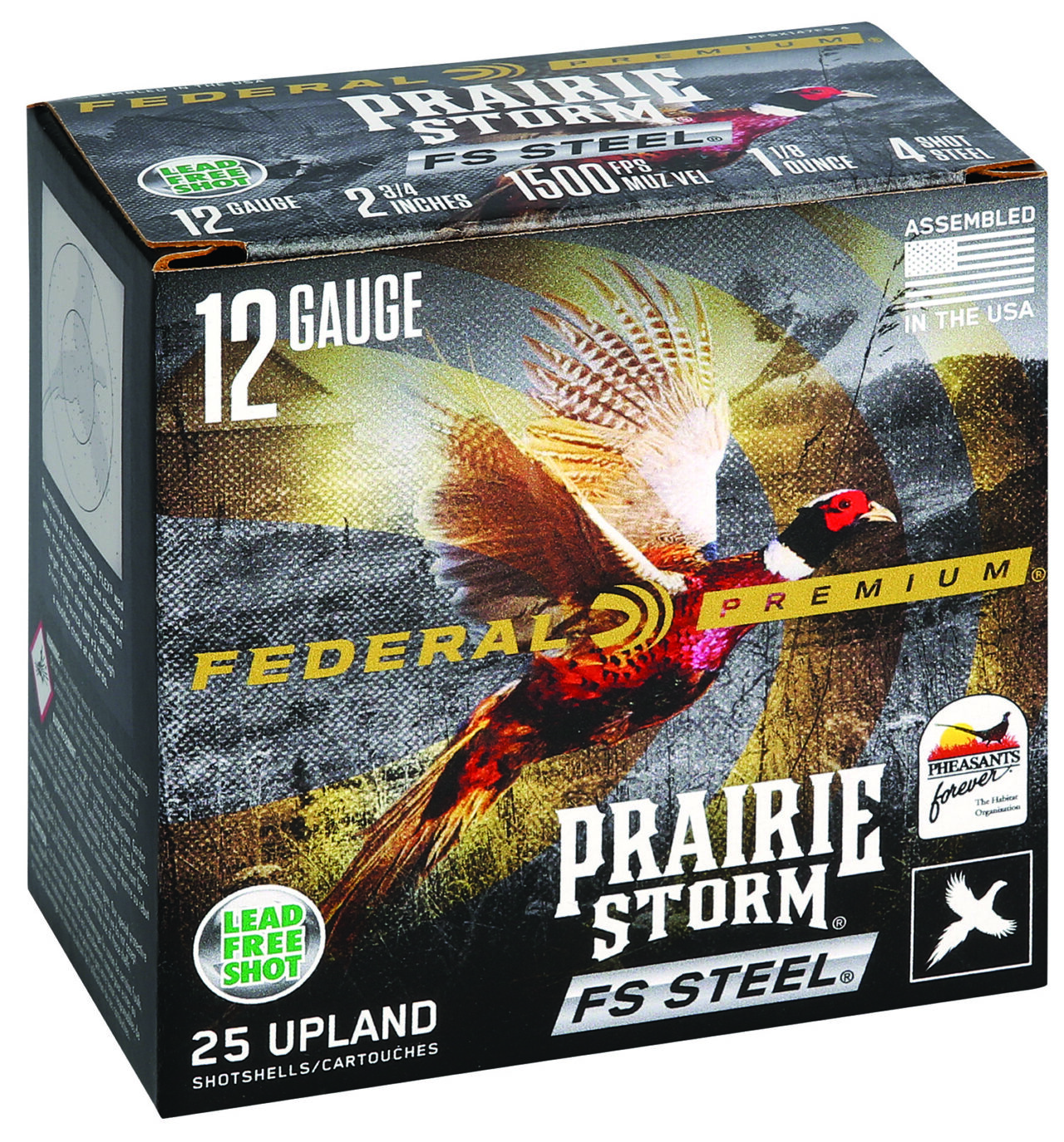Federal PFSX147FS4 Premium Prairie Storm FS 12 Gauge 2.75" 1 1/8 oz 1500 fps 4 Shot 25 Bx/10 Cs - Image 2