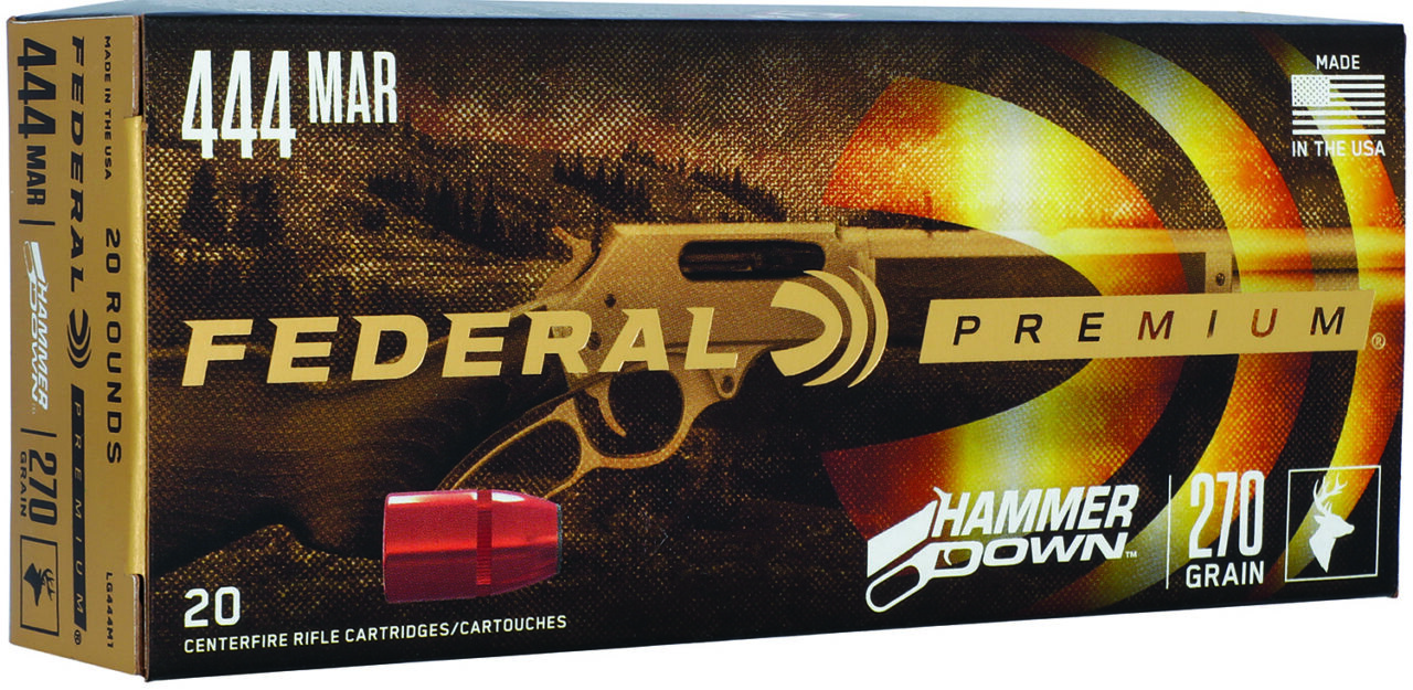 Federal LG444M1 Premium HammerDown 444 Marlin 270 gr Bonded Hollow Point 20 Per Box/ 10 Cs