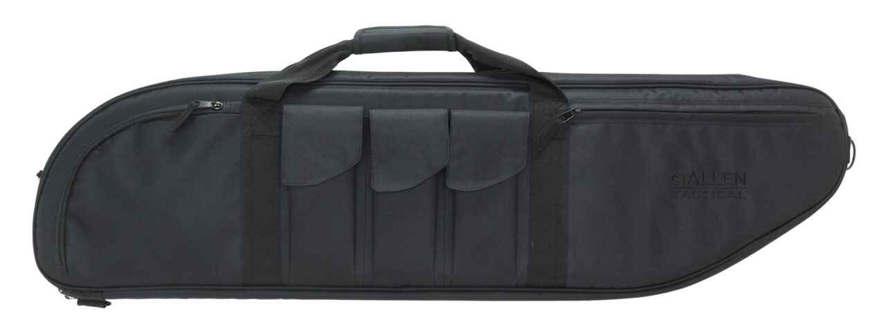 Tac Six 10929 Batallion Tactical Case made of Endura with Black Finish, 3 Pockets to hold 2 Mags, Accessory Pockets, Shoulder Strap, Padded Handle & Polyester Lining 42" L