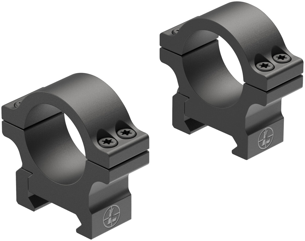 Leupold 180943 Open Range Scope Ring Set Cross-Slot Low 1" Tube Matte Black Aluminum