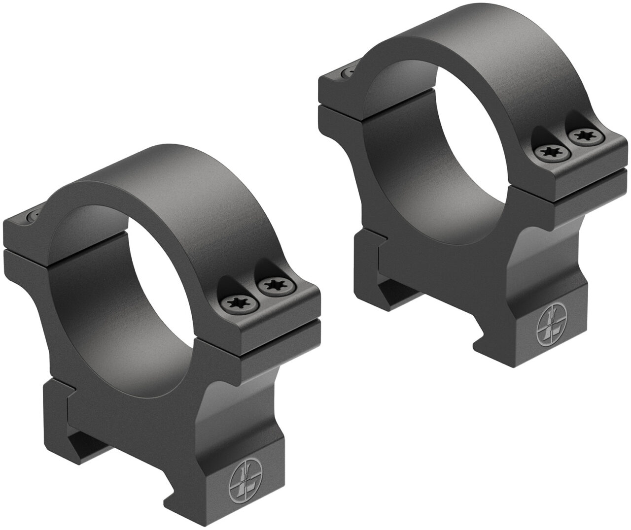 Leupold 180947 Open Range Scope Ring Set Cross-Slot Medium 30mm Tube Matte Black Aluminum