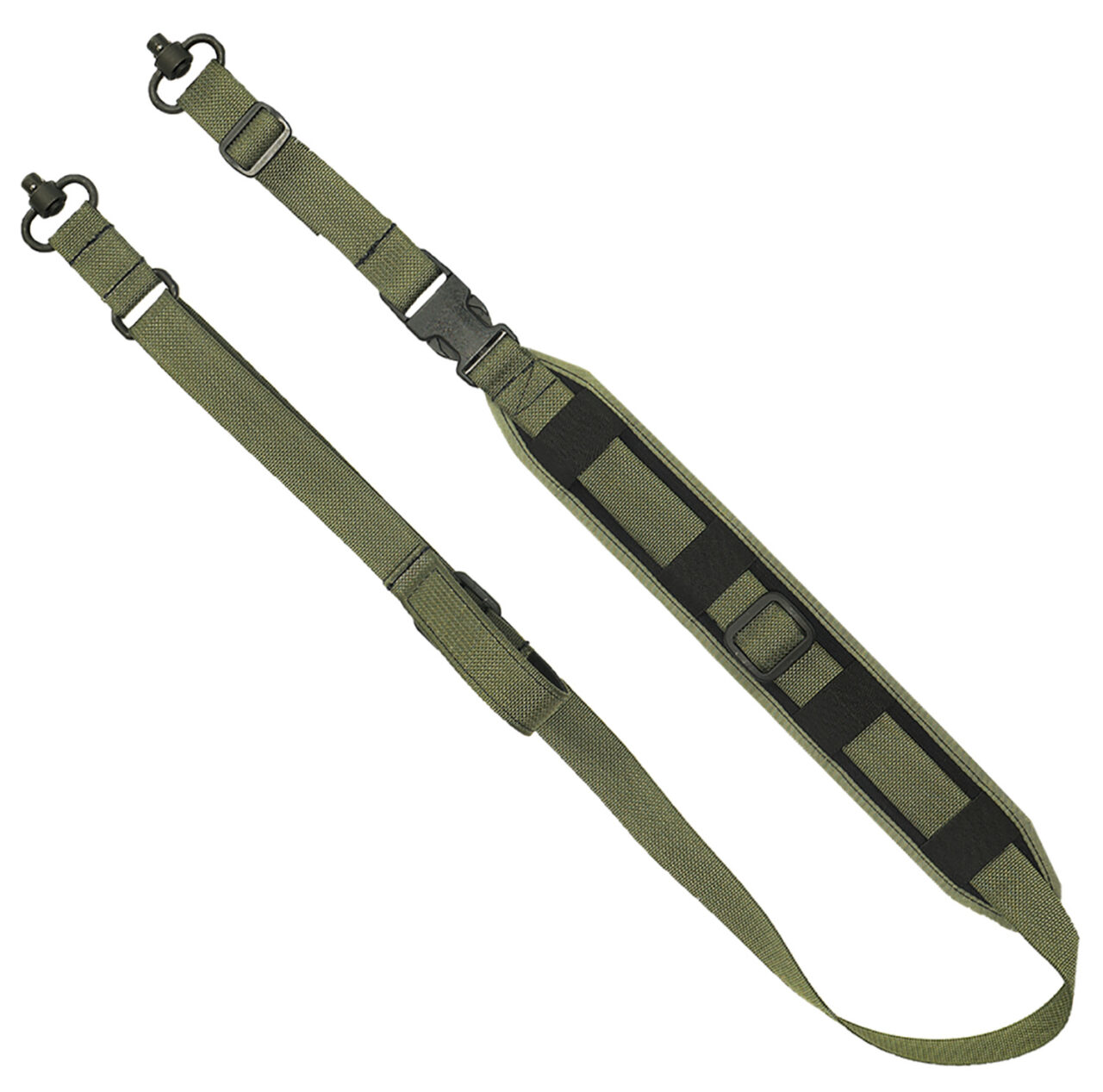 GrovTec US Inc GTSL130 QS 2-Point Sentinel with OD Green Finish, Adjustable Design & Push Button Swivels for Rifles/Shotguns