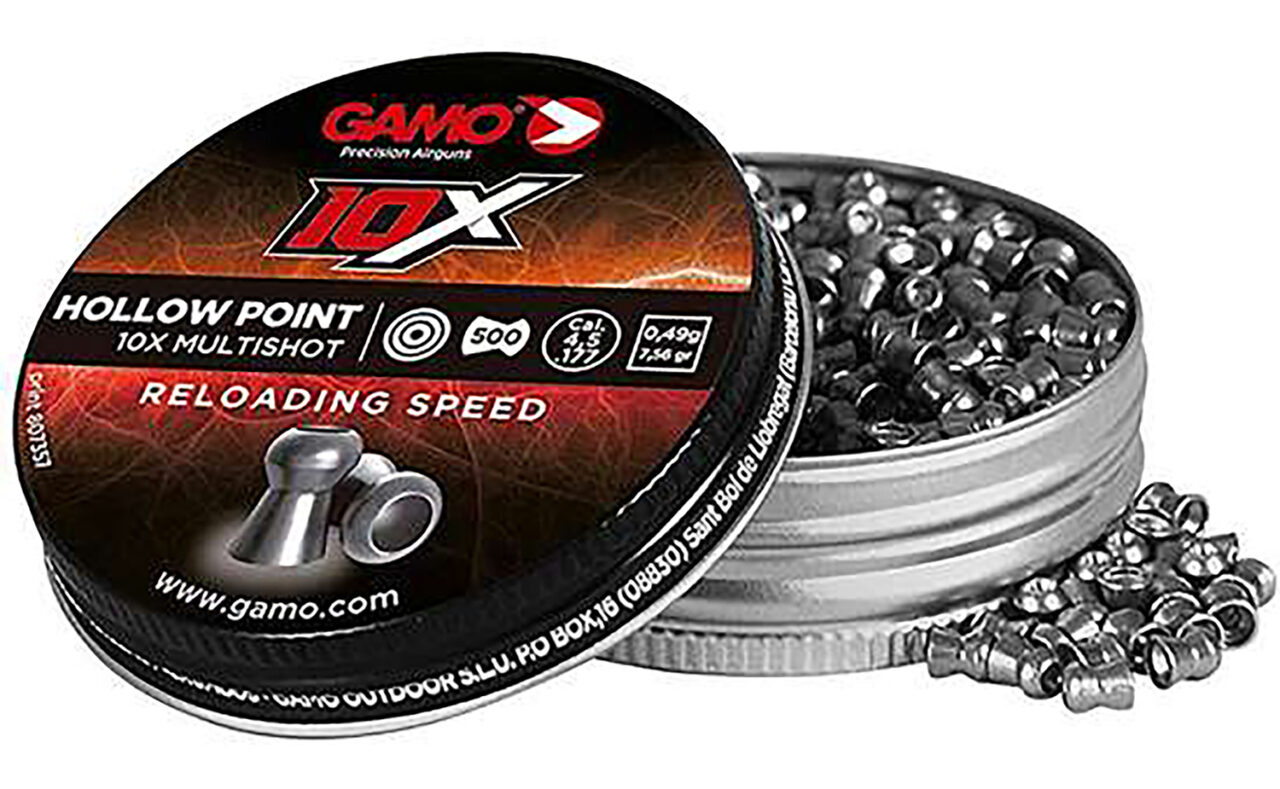 Gamo 6322546BL54 Swarm 10X 177 Hollow Point 500 Per Tin