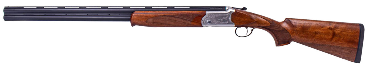 ATI ATIGKOF12SVE30 Cavalry SVE 12 Gauge 3" 2rd 30" Blued O/U Barrel, Silver Engraved Metal Finish, Oiled Turkish Walnut Stock, Ejector, 5 Chokes - Image 2