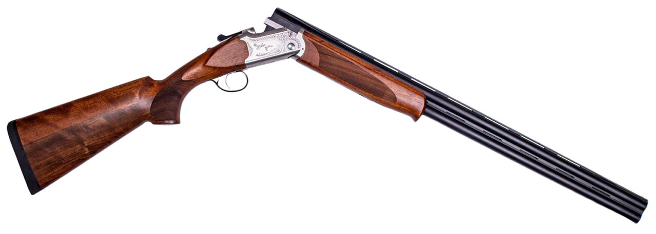 ATI ATIGKOF12SVE30 Cavalry SVE 12 Gauge 3" 2rd 30" Blued O/U Barrel, Silver Engraved Metal Finish, Oiled Turkish Walnut Stock, Ejector, 5 Chokes - Image 3