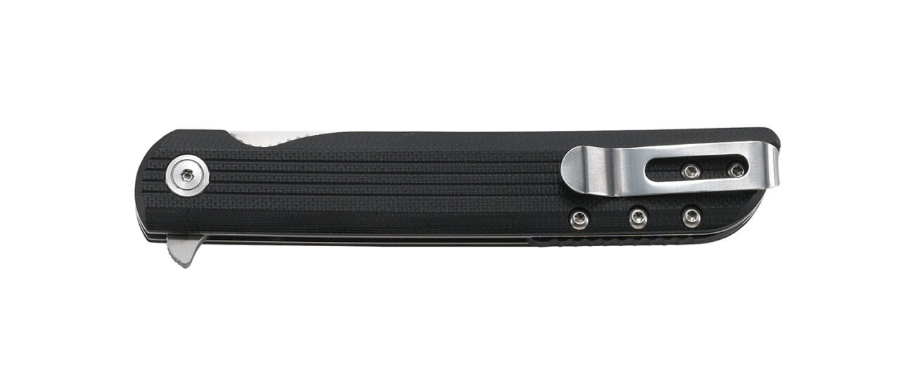 CRKT 3810 LCK + Large 3.62" Folding Drop Point Plain Satin 8Cr13MoV SS Blade/ Black GRN Handle Includes Pocket Clip - Image 2