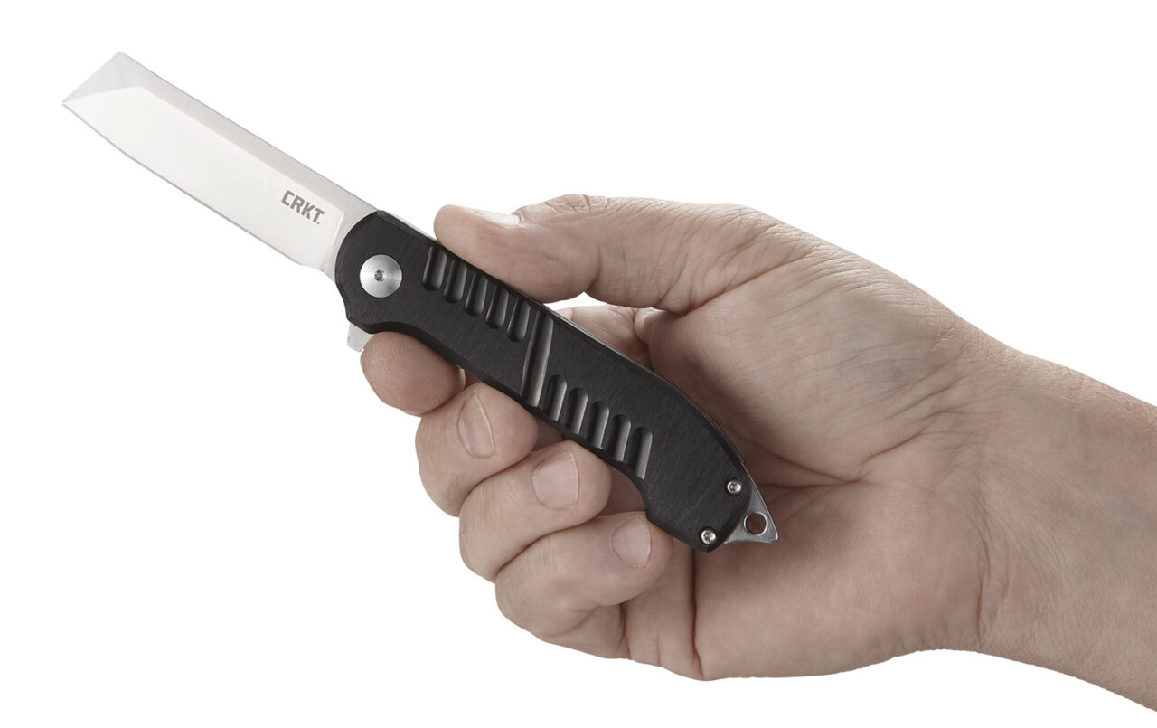 CRKT 4031 Razel GT 3.02" Folding Chisel Plain Satin 8Cr13MoV SS Blade Black/ Aluminum Handle Includes Pocket Clip - Image 3