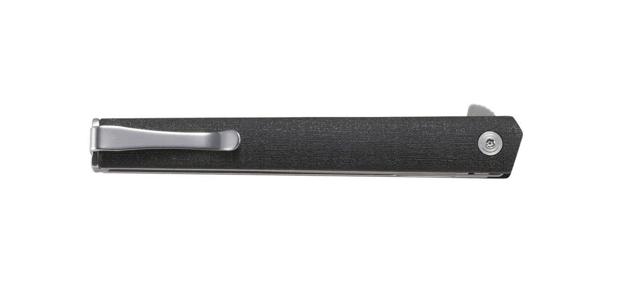 CRKT 7097 CEO 3.35" Folding Plain Satin AUS-8A SS Blade/ Black GRN Handle Includes Pocket Clip - Image 2