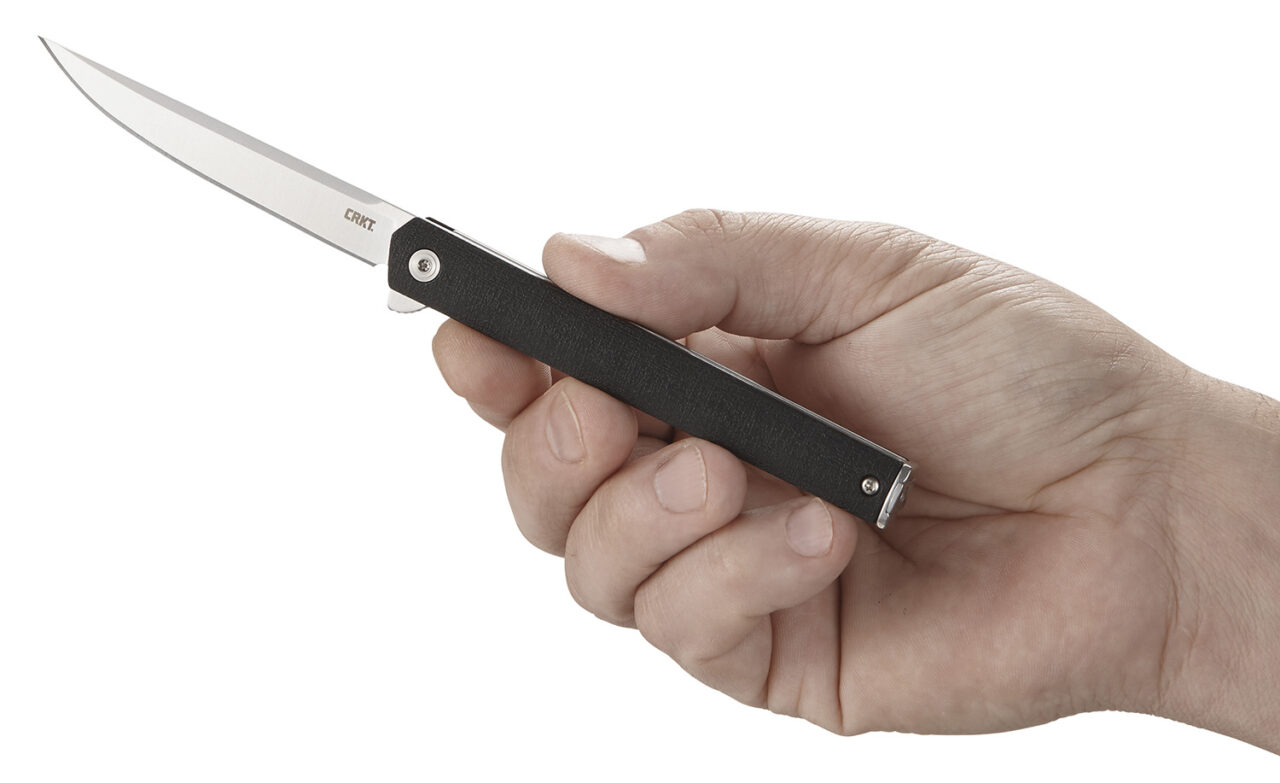 CRKT 7097 CEO 3.35" Folding Plain Satin AUS-8A SS Blade/ Black GRN Handle Includes Pocket Clip - Image 3