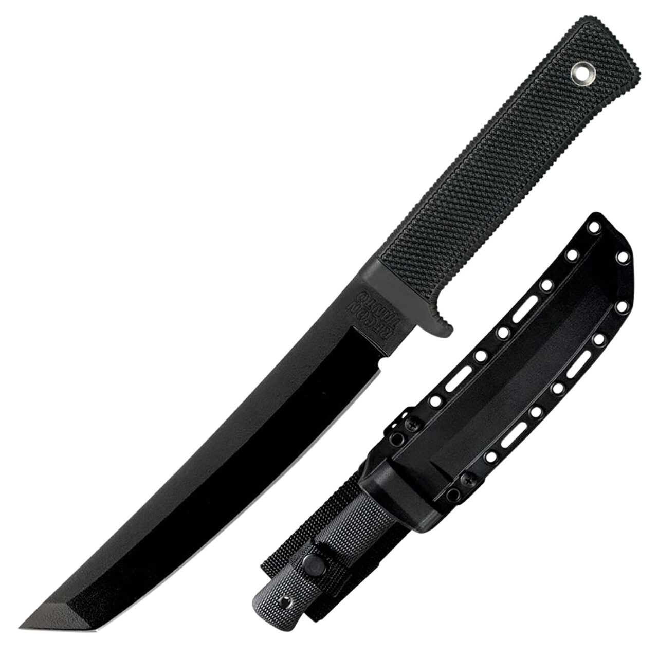 Cold Steel CS49LRT Recon 7" Fixed Tanto Plain Black Tuff-Ex Finish SK-5 Steel Blade/Black Kray-Ex Handle Includes Sheath