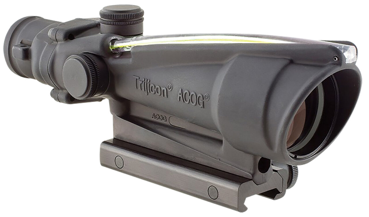 Trijicon 100146 ACOG Matte Black 3.5x35mm Illuminated Amber Chevron .223/5.56 BDC Reticle - Image 3