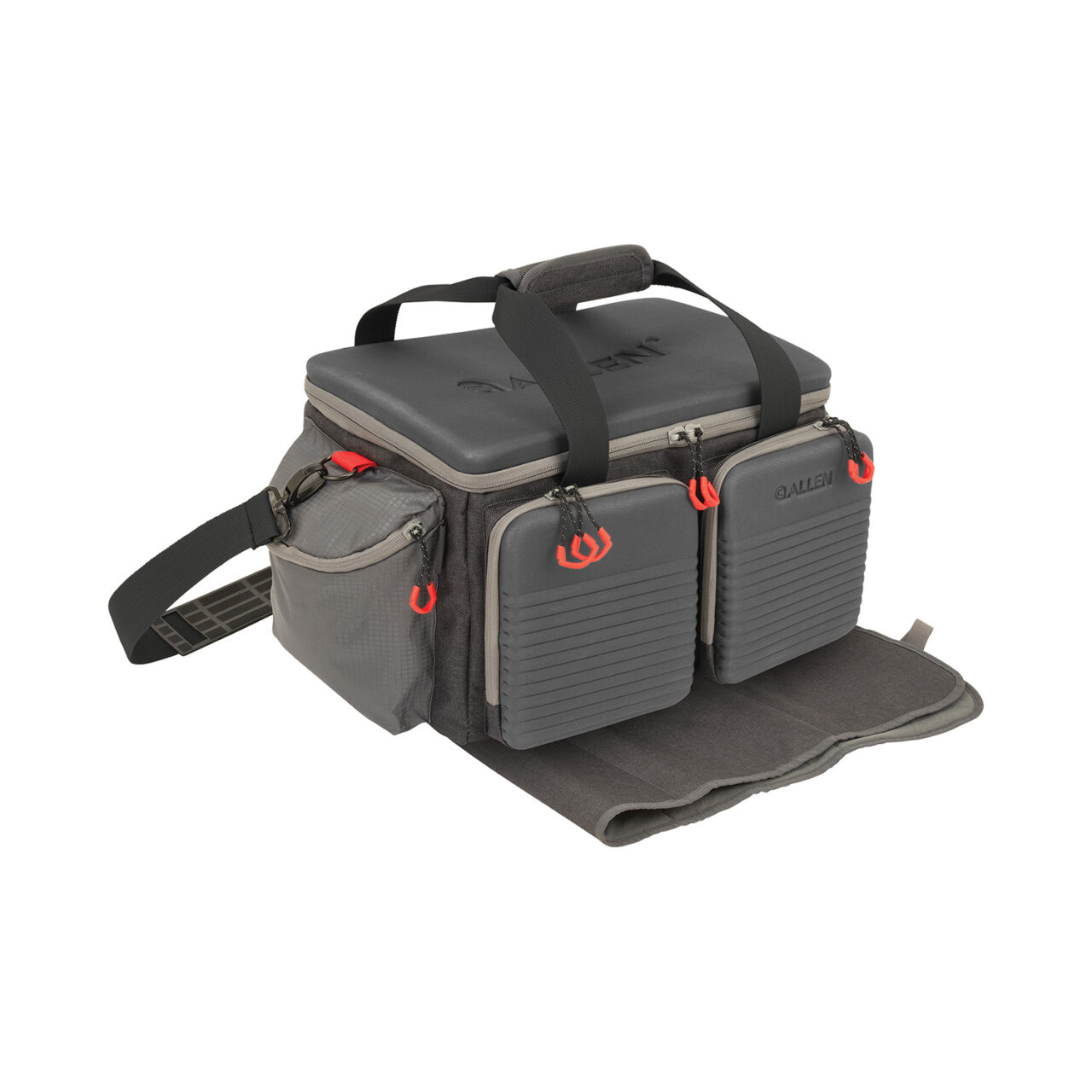 Allen 8325 Competitor Premium Range Bag with Internal Tote, Fold-Up Gun Mat, Lockable Main Compartment & Gray Finish