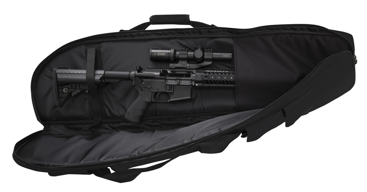 Tac Six 10928 Batallion Tactical Rifles Case with 3 Mag Pockets, Front & Rear Accessory Pockets, Detachable Shoulder Strap & Black Finish 38" L - Image 2