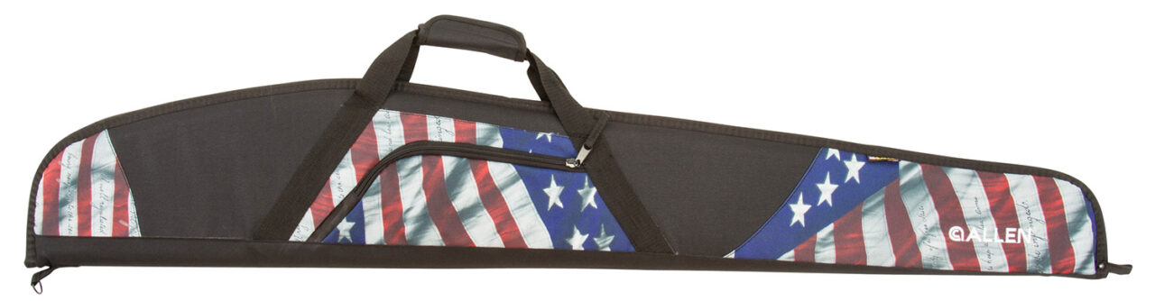Allen 69052 Centennial Shotguns Case made of Endura with Victory Stars & Stripes, Black Trim, Soft Interior Lining, Foam Padding, Storage Pocket & Padded Handle 52" L